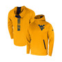 Men's Gold West Virginia Mountaineers 2-Hit Performance Pullover Hoodie