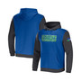 Men's NFL x Darius Rucker Collection by Royal, Charcoal Seattle Seahawks Colorblock Pullover Hoodie