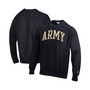 Men's Black Army Black Knights Arch Reverse Weave Pullover Sweatshirt