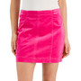 Women's Solid Unlined Velvet Seamed Mini Skirt