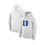 Men's White Duke Blue Devils Performance Pullover Hoodie