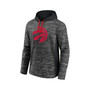 Men's Branded Heathered Charcoal and Black Toronto Raptors Instant Replay Colorblocked Pullover Hoodie
