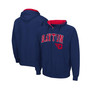 Men's Navy Dayton Flyers Arch Logo 3.0 Full-Zip Hoodie
