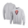 Men's Heathered Gray Virginia Tech Hokies Vault Logo Reverse Weave Pullover Sweatshirt
