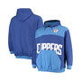 Men's Royal LA Clippers Big and Tall Tonal Oversized Wordmark Fleece Pullover Hoodie