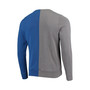 Men's Gray, Royal Philadelphia 76ers Diagonal French Terry Color Block Pullover Sweatshirt