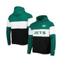 Men's Black New York Jets Colorblock Current Pullover Hoodie