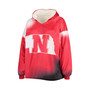 Men's Scarlet and White Nebraska Huskers Sherpa Big Logo Gradient Reversible Hoodeez