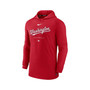 Men's Heather Red Washington Nationals Authentic Collection Early Work Tri-Blend Performance Pullover Hoodie