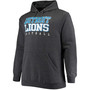 Men's Big and Tall Heathered Charcoal Detroit Lions Practice Pullover Hoodie