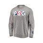 Men's Branded Heathered Gray Paris Saint-Germain Fleece Pullover Sweatshirt