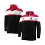 Men's Red, Black Miami Heat Big and Tall Colorblock Wordmark Tripod Full-Zip Hoodie