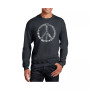 Men's Word Art Peace, Love and Music Crewneck Sweatshirt