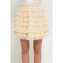 Women's Tulle Tiered Mini Skirt