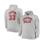 Men's Scottie Pippen Heathered Gray Chicago Bulls Big and Tall Name and Number Pullover Hoodie