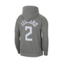 Men's Kawhi Leonard Gray LA Clippers 2020/21 Earned Edition Name and Number Pullover Hoodie