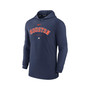 Men's Heather Navy Houston Astros Authentic Collection Early Work Tri-Blend Performance Pullover Hoodie