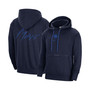 Men's Heather Navy Dallas Mavericks Courtside Versus Flight Pullover Hoodie