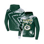 Men's NFL X Staple Hunter Green Green Bay Packers Team Slogan All Over Print Pullover Hoodie
