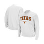 Men's White Texas Longhorns Arch & Logo Pullover Sweatshirt