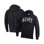 Men's Black Army Black Knights Team Arch Reverse Weave Pullover Hoodie