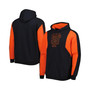 Men's Black and Orange San Francisco Giants Colorblocked Fleece Pullover Hoodie