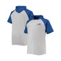 Men's Heathered Gray, Royal Buffalo Bills Big and Tall Raglan Short Sleeve Pullover Hoodie