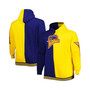 Men's Navy, Gold Golden State Warriors Big and Tall Hardwood Classics Split Pullover Hoodie