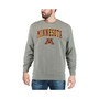 Men's Heather Gray Minnesota Golden Gophers Arch Logo Crew Neck Sweatshirt