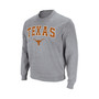 Men's Heathered Gray Texas Longhorns Arch & Logo Pullover Sweatshirt