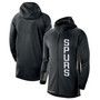 Men's Black, Charcoal San Antonio Spurs 2019-20 Earned Edition Showtime Full-Zip Performance Hoodie