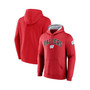 Men's Branded Red Wisconsin Badgers Arch and Logo Tackle Twill Pullover Hoodie