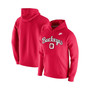 Men's Scarlet Ohio State Buckeyes Script Vintage-Like School Logo Pullover Hoodie