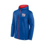 Men's Branded Royal, Red New York Giants Ball Carrier Full-Zip Hoodie