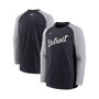 Men's Navy and Gray Detroit Tigers Authentic Collection Pregame Performance Raglan Pullover Sweatshirt