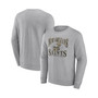 Men's Branded Heathered Charcoal New Orleans Saints Playability Pullover Sweatshirt