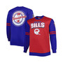 Men's Red and Royal Buffalo Bills Big and Tall Celebration of Champions Pullover Sweatshirt
