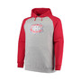 Men's Branded Heathered Gray, Red Montreal Canadiens Big and Tall Raglan Pullover Hoodie