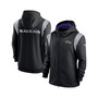 Men's Black Baltimore Ravens Performance Sideline Lockup Full-Zip Hoodie