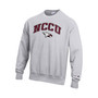 Men's Heathered Gray North Carolina Central Eagles Arch Over Logo Reverse Weave Pullover Sweatshirt
