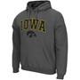 Men's Charcoal Iowa Hawkeyes Arch Logo 3.0 Pullover Hoodie
