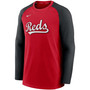 Men's Red, Black Cincinnati Reds Authentic Collection Pregame Performance Raglan Pullover Sweatshirt