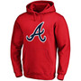Men's Red Atlanta Braves Official Logo Pullover Hoodie