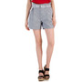 Women's Striped Belted Paper-Bag Shorts
