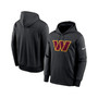 Men's Black Washington Commanders Primary Logo Performance Pullover Hoodie