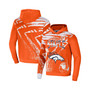 Men's NFL X Staple Orange Denver Broncos Team Slogan All Over Print Pullover Hoodie