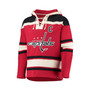Men's Alexander Ovechkin Red Washington Capitals Player Name and Number Lacer Pullover Hoodie