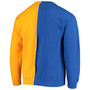 Men's Royal, Gold-Tone Los Angeles Rams Split Center Pullover Sweatshirt