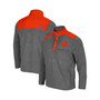 Men's Heathered Charcoal, Orange Clemson Tigers Huff Snap Pullover