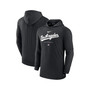 Men's Heather Black Los Angeles Dodgers Authentic Collection Early Work Tri-Blend Performance Pullover Hoodie